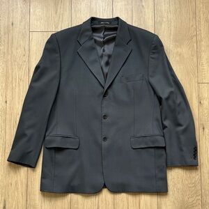 Roberto Villini Italy Dark Gray Blazer 44R 46R Mens 3 Button Suit Jacket Stretch